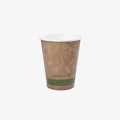 Vegware Brown Kraft Single Wall Takeaway Hot Cup, 79 Series - 8oz