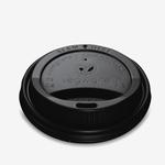 Vegware Black CPLA Hot Cup Lid (Fits 79 Series) - 79 x 79 x 10mm