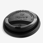 Vegware Black CPLA Hot Cup Lid (Fits 89 Series) - 10mm
