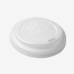 Vegware White CPLA Hot Cup Lid (Fits 72 Series) - 72 x 72 x 10mm