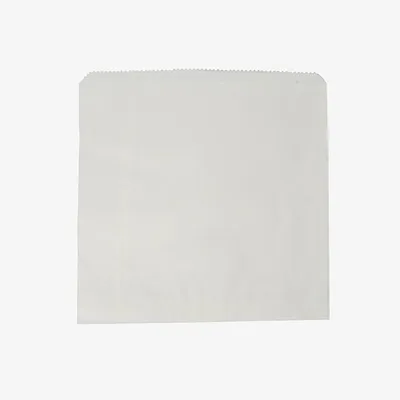 Vegware White Kraft Flat Bag - 8 x 8