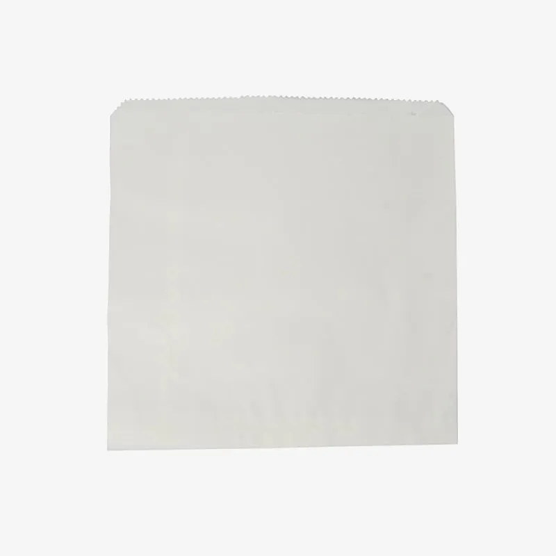 Vegware White Kraft Flat Bag - 8 x 8