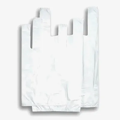 White Carrier Bags - 11 x 17 x 21