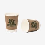 Kraft Aqueous Lined Compostable Takeaway Cup - 12oz