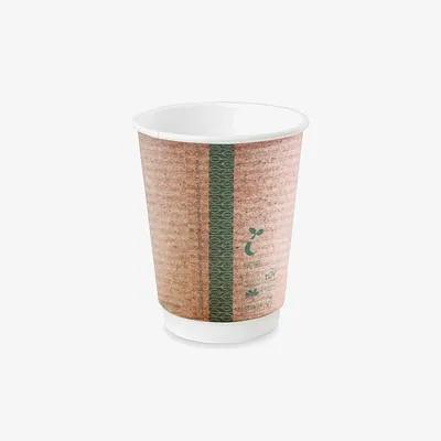 Vegware Kraft Double Wall Hot Takeaway Cup, 89 Series - 12oz