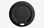 Black CPLA Sip-Thru Hot Cup Lid - 8oz