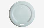 White CPLA Sip-Thru Hot Cup Lid - 8oz