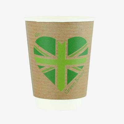 Double Wall Hot Takeaway Cup, 89 Series Green Britain