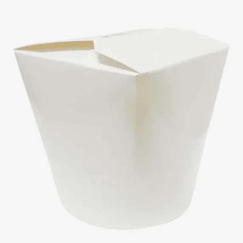 White Food Pail PE-Lined Leak-Resistant - 26 oz