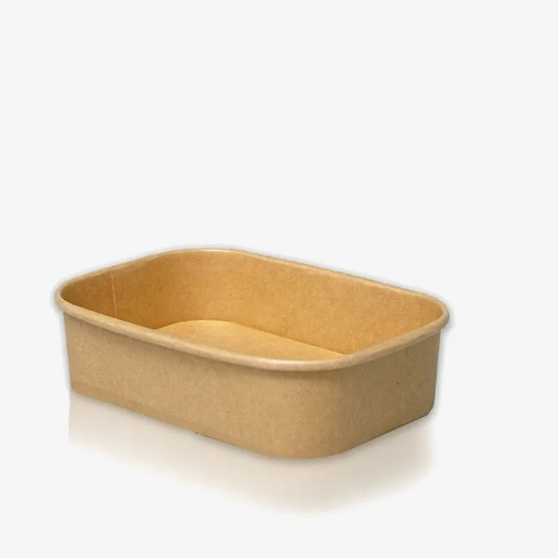 Kraft Rectangle Food Tray PE-Lined