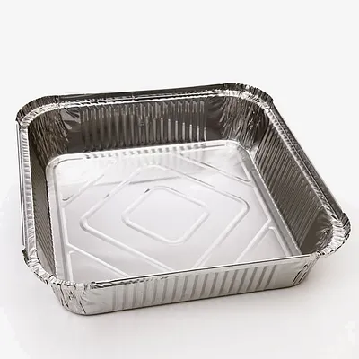 No.9 Deep Aluminium Foil Food Containers Recyclable – 2100ml/73oz (Case of 200) - 230 x 230 x 50mm