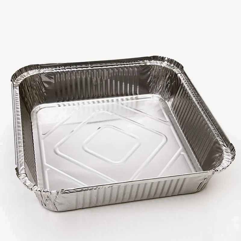 No.9 Deep Aluminium Foil Food Containers Recyclable – 2100ml/73oz (Case of 200) - 230 x 230 x 50mm