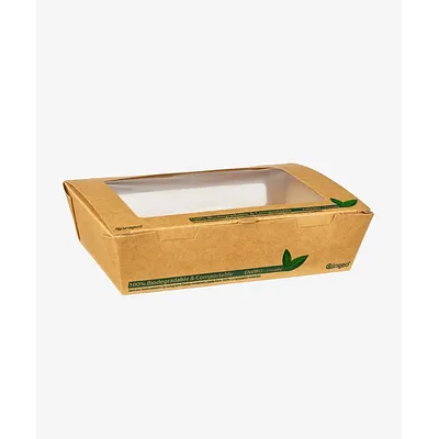 Kraft Tuck Top Window Salad Box - 1200ml