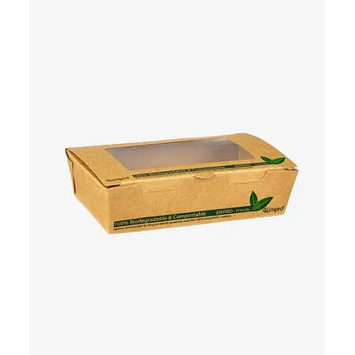 Kraft Tuck Top Window Salad Box - 500ml