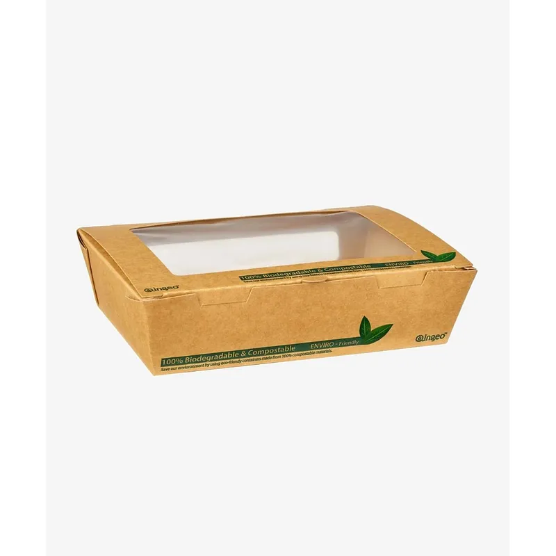 Kraft Tuck Top Window Salad Box - 700ml