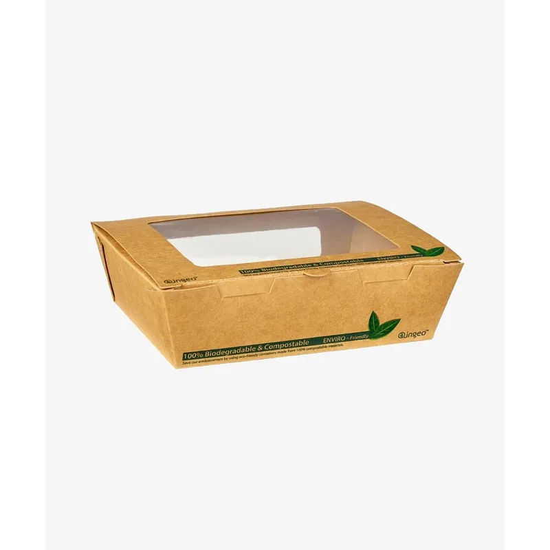 Kraft Tuck Top Window Salad Box - 900ml