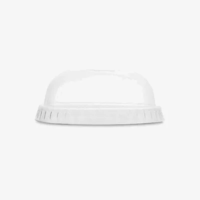 Vegware PLA Dome Lid, STRAW SLOT (Fits 76 Series) - 80 x 80 x 32mm