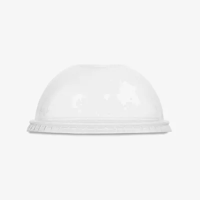 Vegware PLA Dome Lid, STRAW SLOT (Fits 96 Series) - 80 x 80 x 32mm