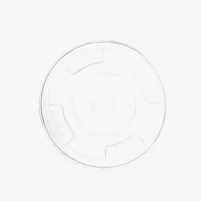 Vegware PLA Flat Lid, STRAW SLOT (Fits 96 Series) - 80 x 80 x 20mm