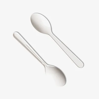 Cornstarch Natural Teaspoon / 4.9” Reusable Cutlery - 125mm