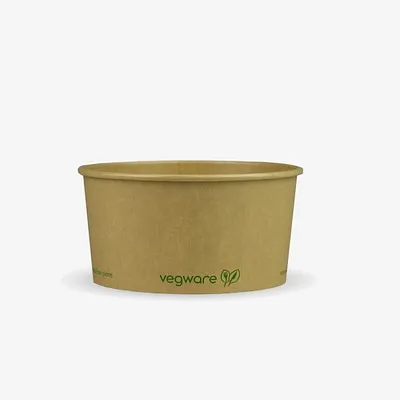 Vegware Kraft Round Food Container - 34oz