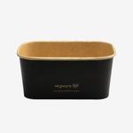 Vegware Black Rectangular Food Container - 34oz