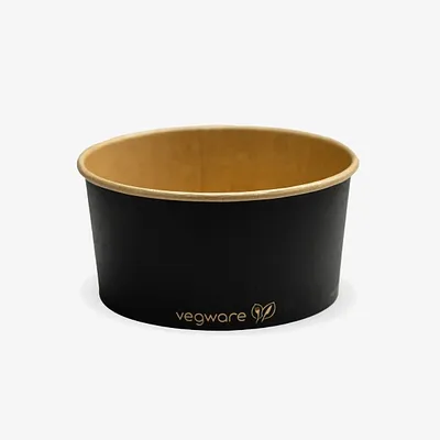Vegware Black Round Food Container - 34oz