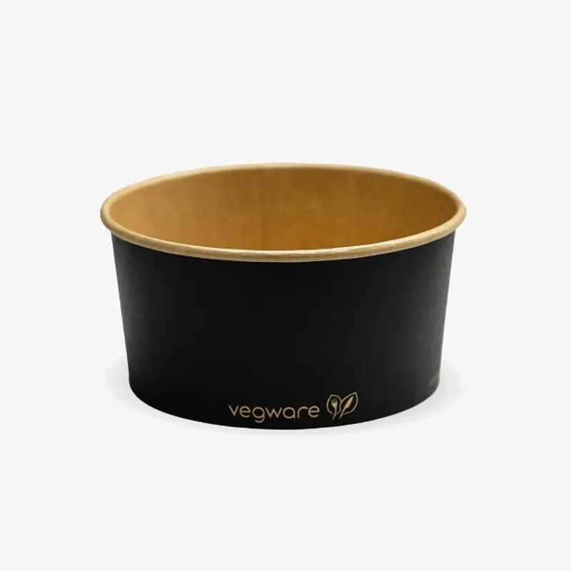 Vegware Black Round Food Container - 34oz