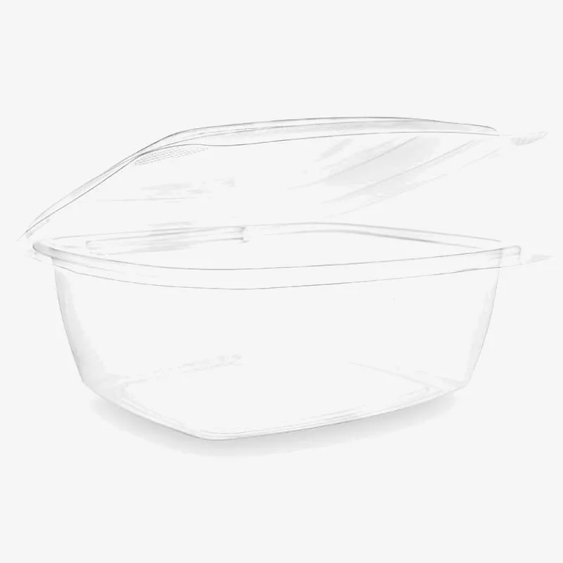 Vegware PLA Hinged Lid Deli Container - 182 x 200 x 75mm