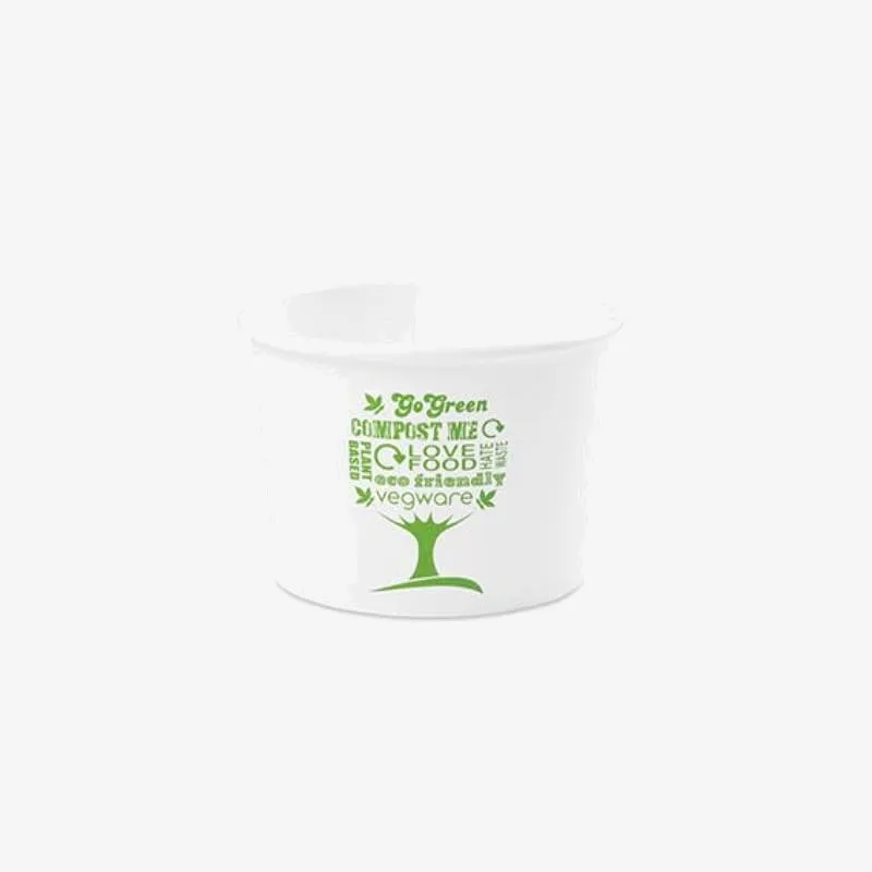 Vegware Soup Container, 90 Series Green Tree - 8oz