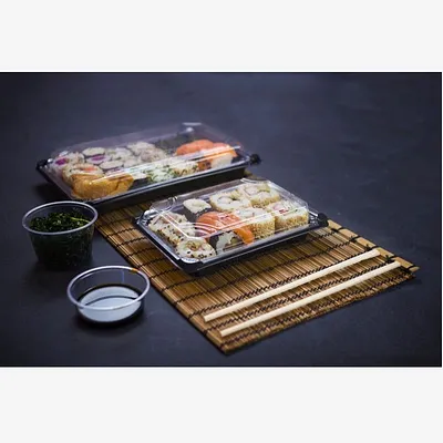 Vegware PLA No 4 Sushi Combo - 24.5 x 15 x 4cm