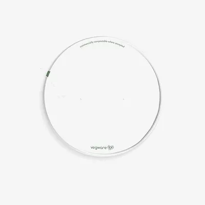 Vegware PLA Lined Lid with Vents, 185 Series - 185 x 185 x 16mm