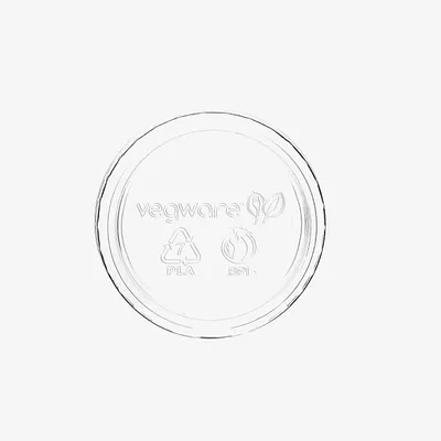 Vegware PLA Portion Pot Lid (fits Pot) - 4oz