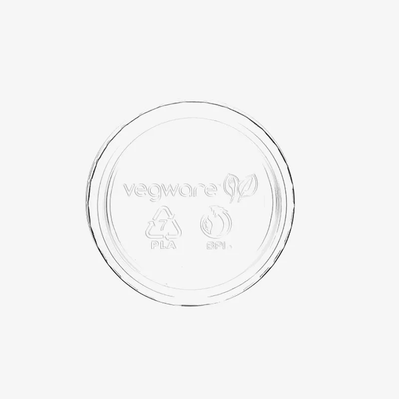 Vegware PLA Portion Pot Lid (fits Pot) - 4oz