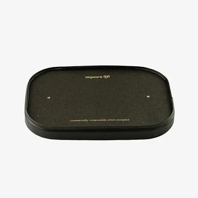 Vegware Black Paper Rectangular Lid
