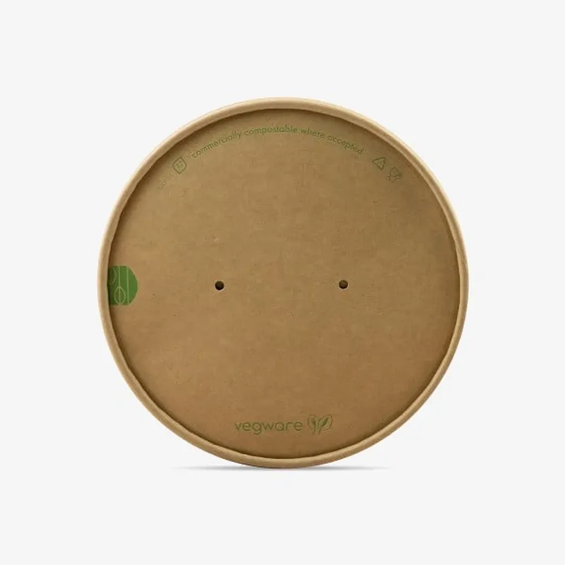 Vegware Kraft Round Lid - 7mm