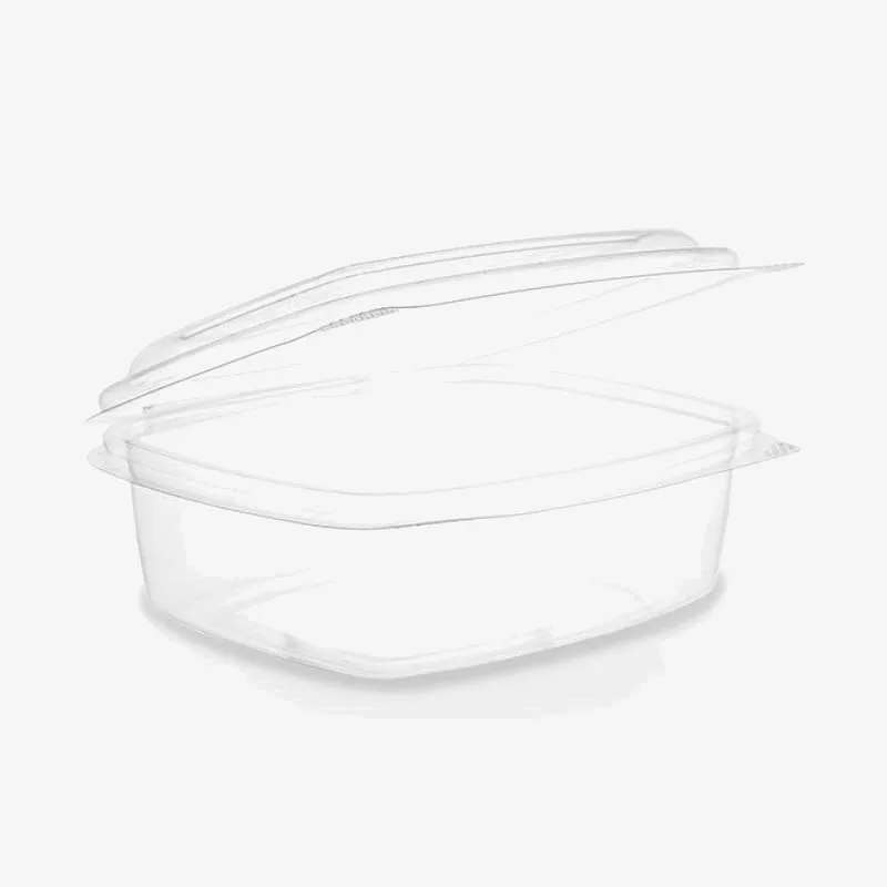 Vegware PLA Hinged Lid Deli Container - 124 x 142 x 55mm