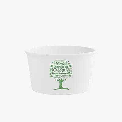 Vegware Soup Container, 115 Series Green Tree - 12oz