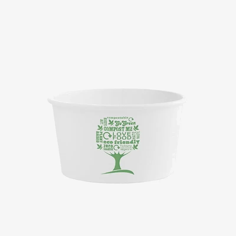 Vegware Soup Container, 115 Series Green Tree - 12oz