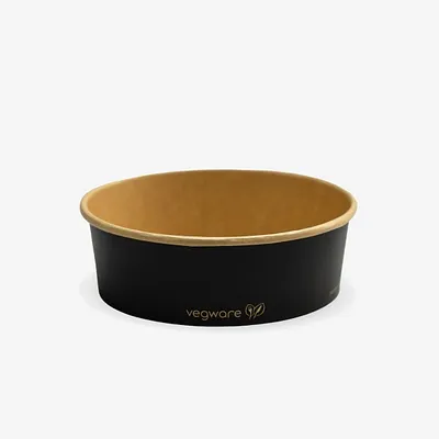Vegware Black Round Food Container - 500ml