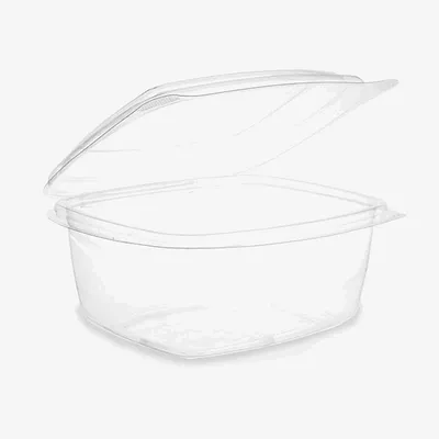 Vegware PLA Hinged Lid Deli Container - 123 x 142 x 65mm