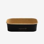 Vegware Black Rectangular Food Container - 16oz