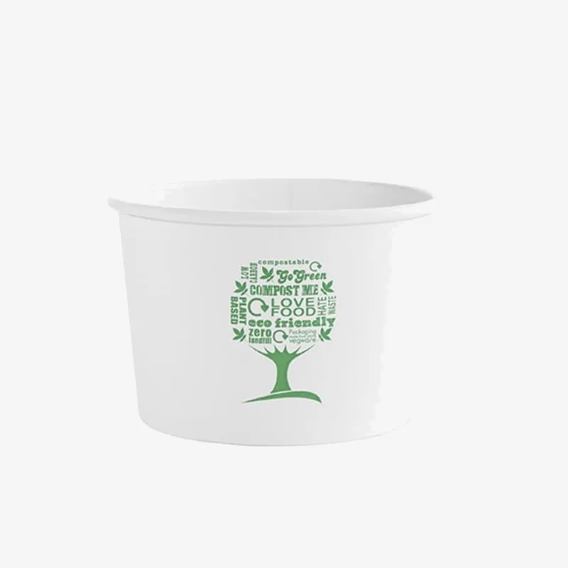 Vegware Soup Container, 115 Series Green Tree - 16oz