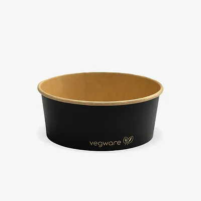Vegware Black Round Food Container - 24oz