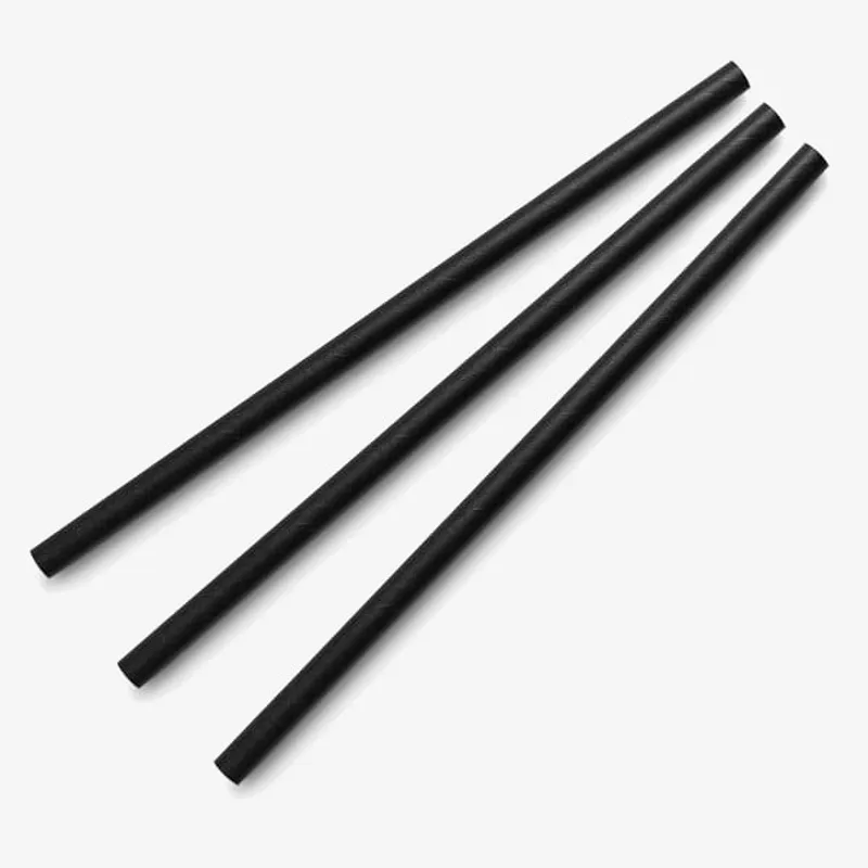 Vegware Black Paper Cocktail Straw - 6mm x 150mm