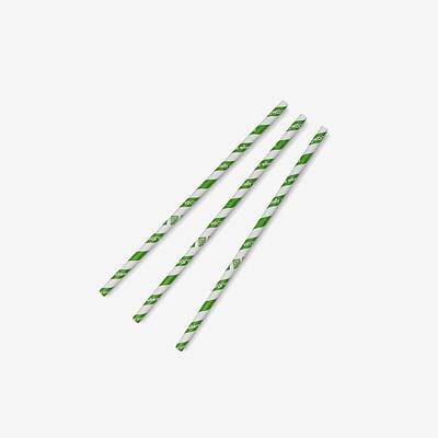 Jumbo Green Stripe Straw