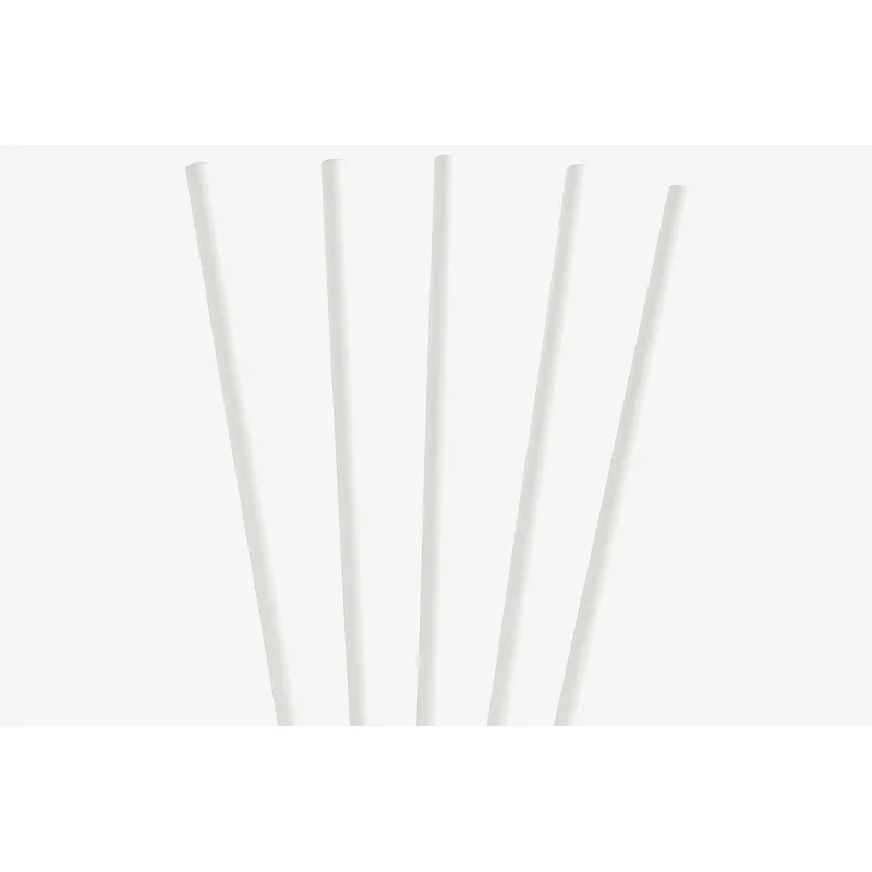White Paper Straw Food-Safe - 10mm x 200mm