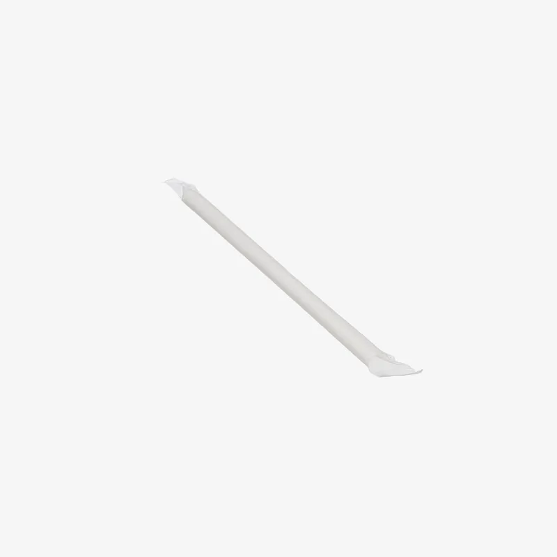 White Paper Straws (Individually Wrapped) - 8mm x 200mm