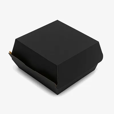 Black Kraft Burger Box - 150 x 150 x 80mm