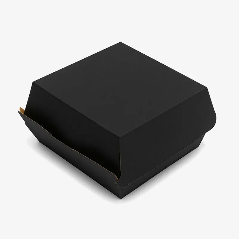 Black Kraft Burger Box - 150 x 150 x 80mm